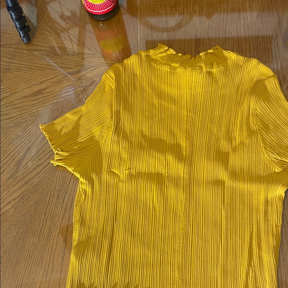Wild Fable Mustard Ribbed Short Sleeve Tee - Picture 13 of 13